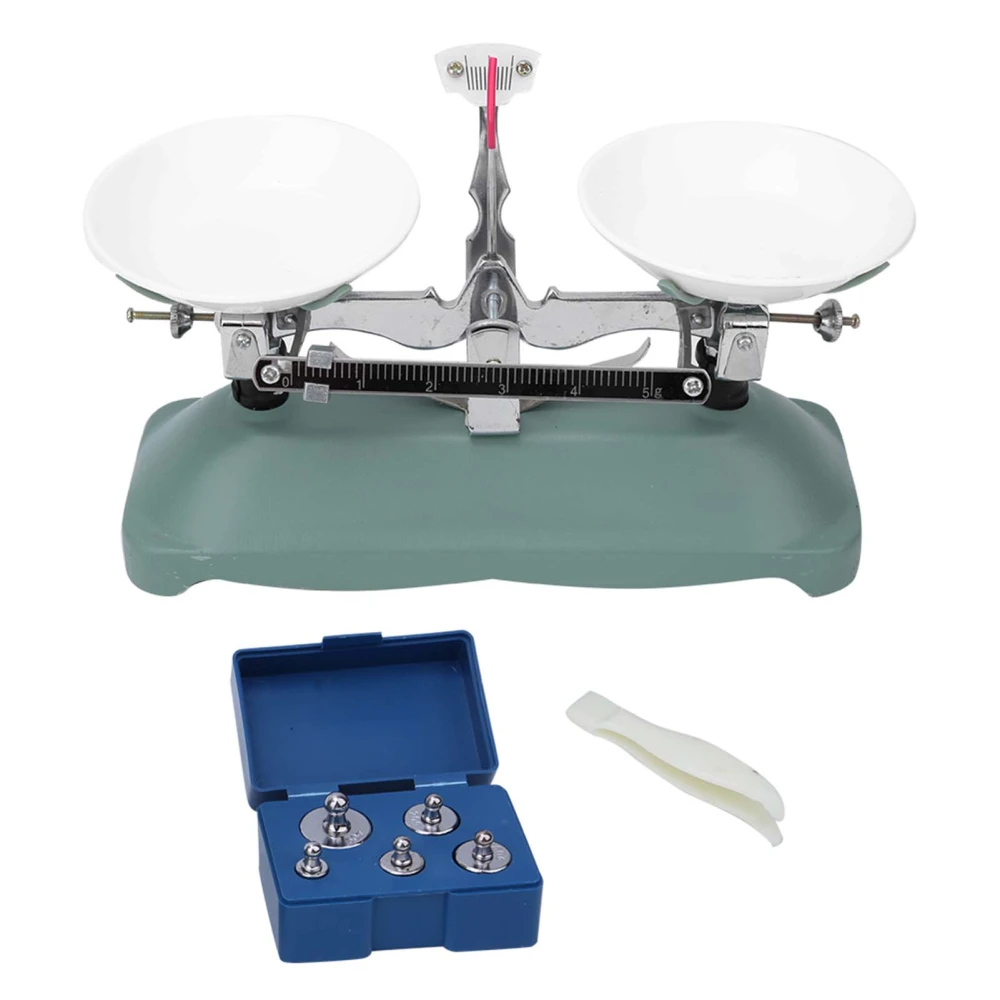 Mechanical Balance Scale Tray with Weight Kit Chemistry Physical Experiment Accessory100g