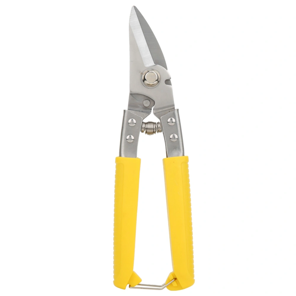 Sheet Metal Snip Yellow Stainless Steel Fine Polishing Multifunctional Electrician PliersYellow Handle Elbow