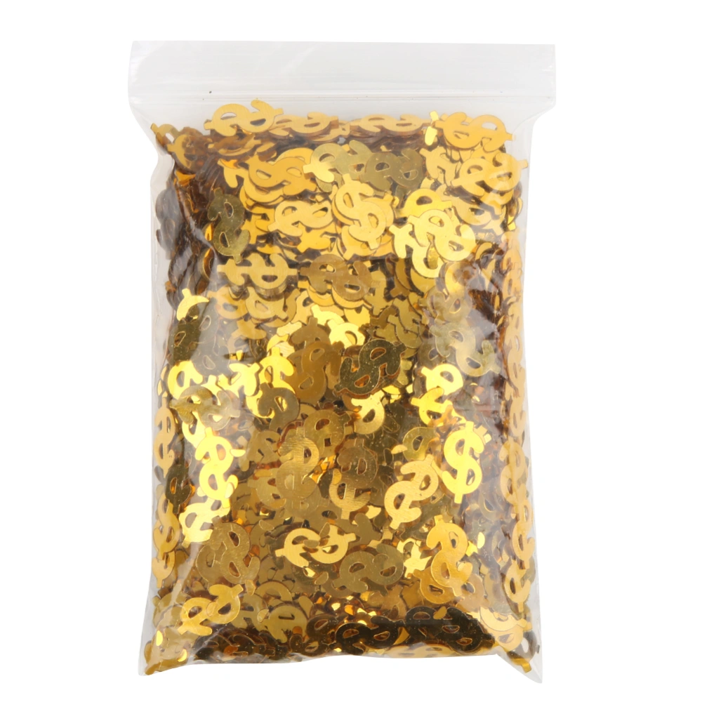 60g Dollar Sign Shaped Throwing Confetti Table Scatters Wedding Party DecorationsGold