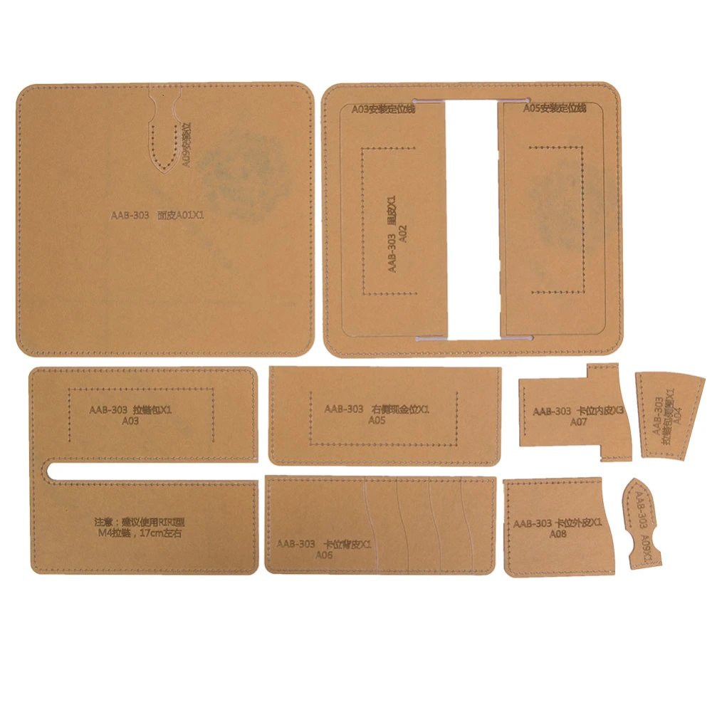 Clear Acrylic Template Leather Wallet Making Stencil Kit Leather Craft Tool