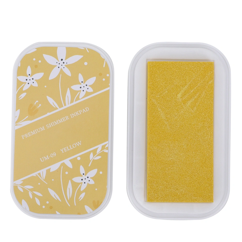 Ink Pad Metal Color Large DIY Hand Craft Rubber Stamp Schedule Book Ink PadFlash Yellow