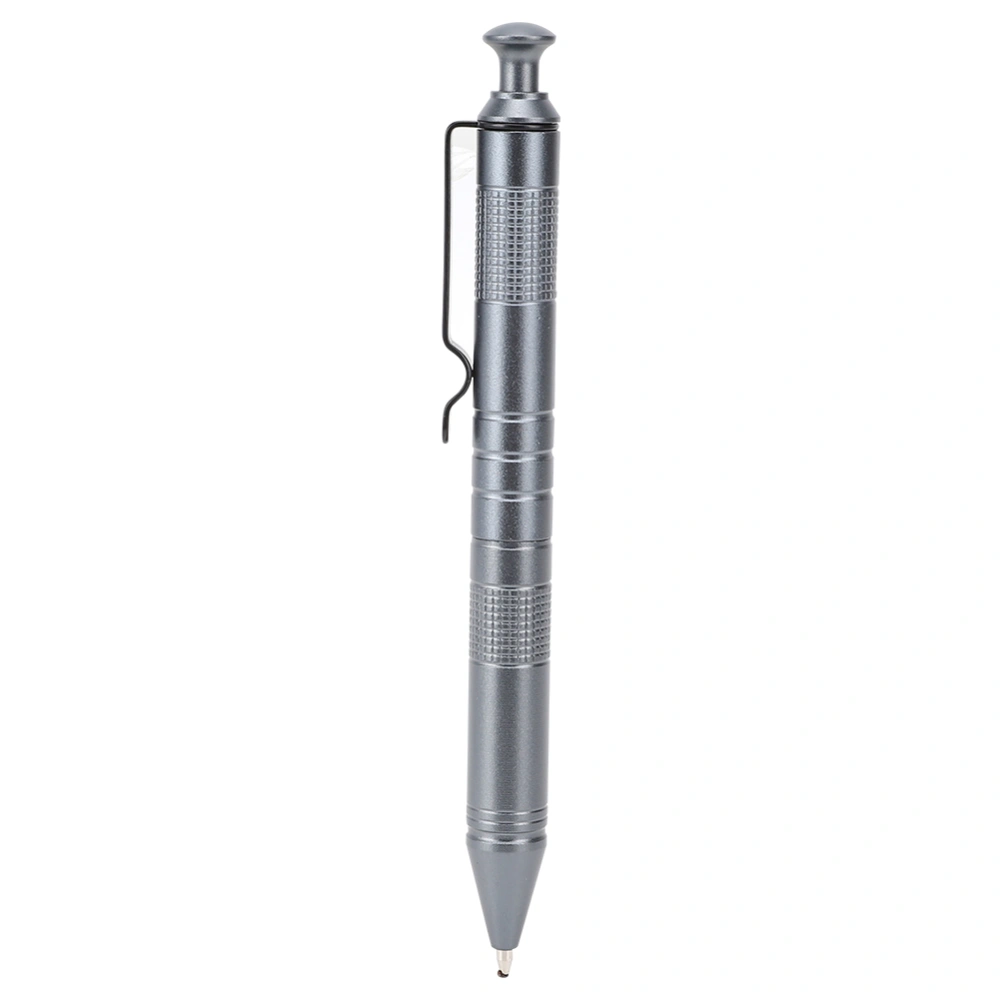 CNC Aluminum Automatic Ballpoint Pen High Hardness Signature Pen Stationery Gift0.5mm Gray