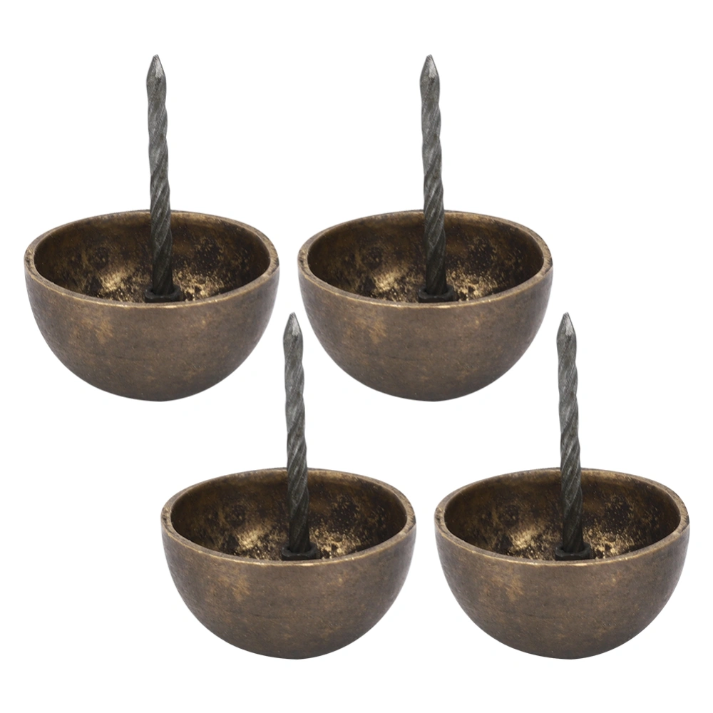 4Pcs Upholstery Nail Round Head Antique Brass Decorative Sofa Furniture Accessories 3cm-6cm3cm Bronze