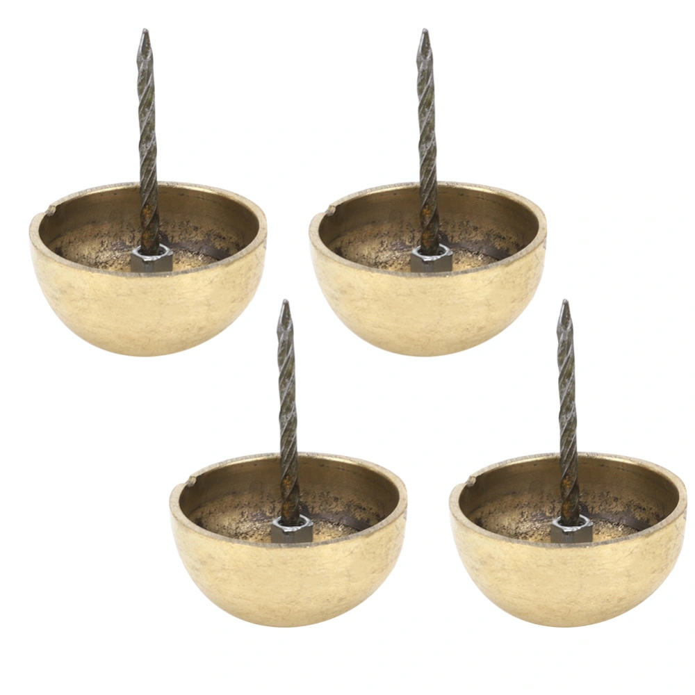 4Pcs Upholstery Nail Round Head Antique Brass Decorative Sofa Furniture Accessories 3cm-6cm4cm Brazen