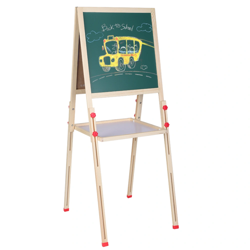 3‑in‑1 Free Standing Adjustable Art Easel with Accessories for Kids Play Time