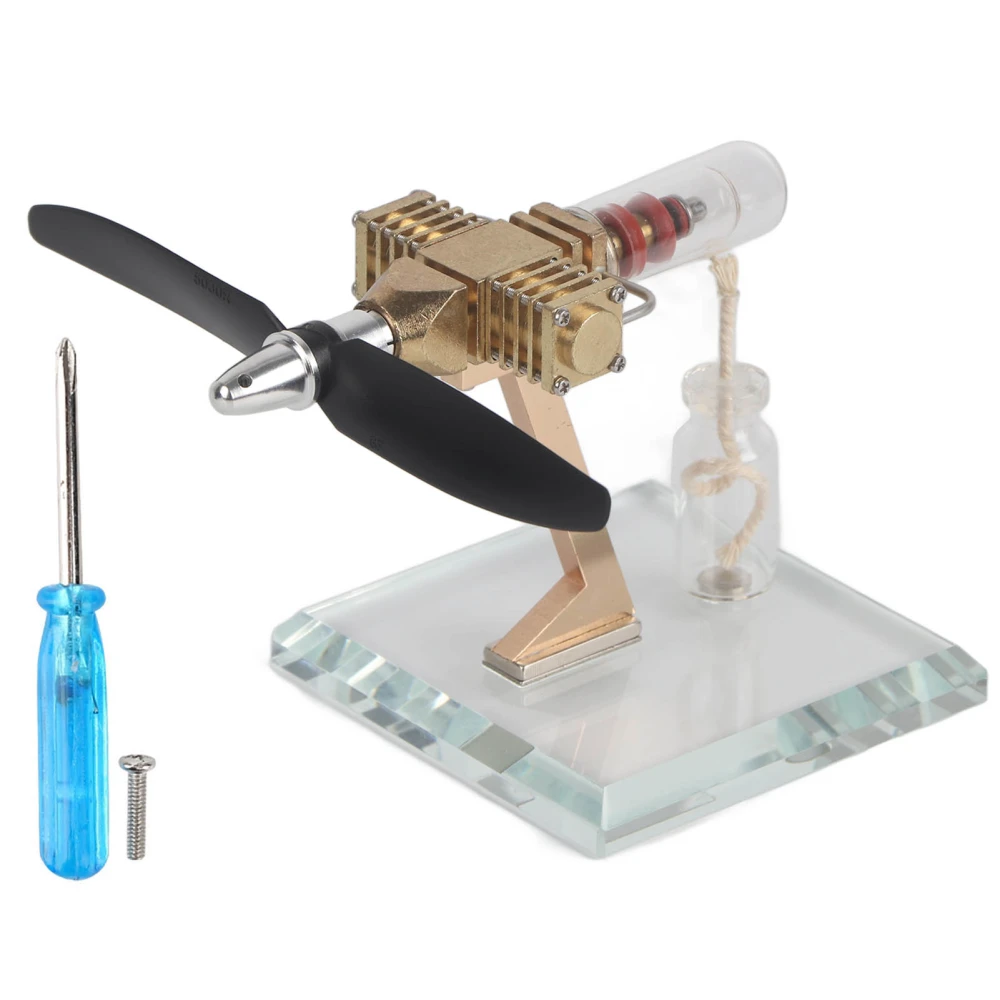 Hot Air Stirling Engine Model Aircraft Propeller Science Experiment Teaching Physics Toy