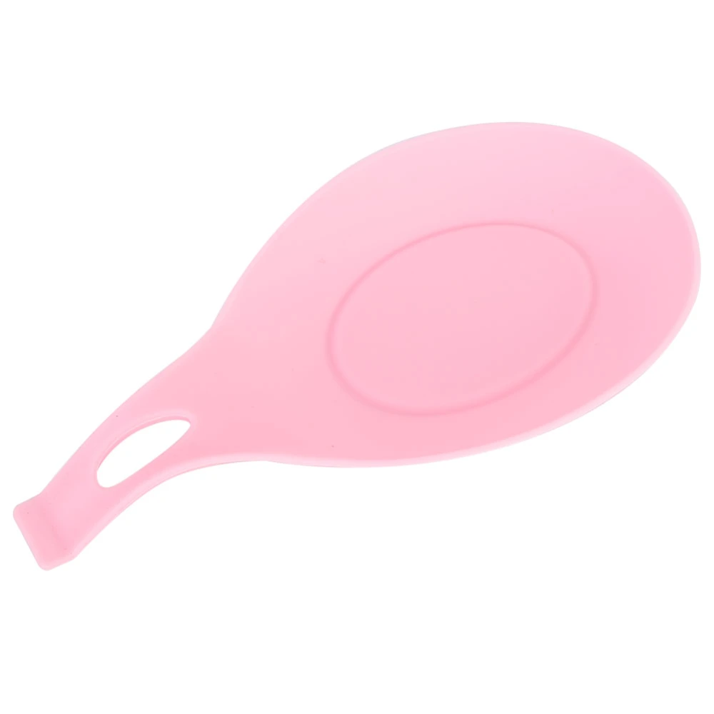 10 Pcs Spoon Rest Pink Food Grade Silicone Kitchen Spoon Pad Cooking Tool Soup Mat