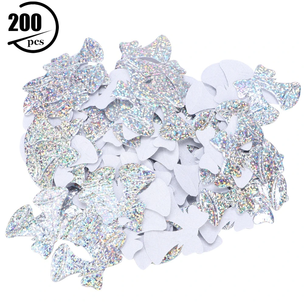 200Pcs Christmas Bells Confetti Wedding Party Accessories Decoration Supplies Golden/SilverSilver Christmas Bells