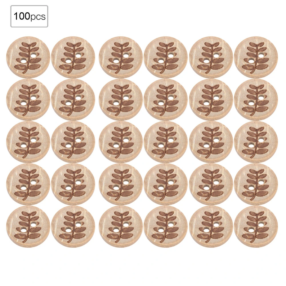 13mm 100pcs bag 4-Holes Round Buttons Sew Tools Accessories Handmade Crafts DIY Wooden Button(293 13mm&nbsp;)