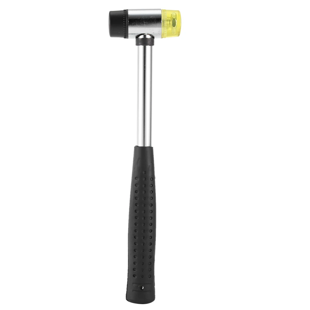 Double Face Detachable Rubber Head Hammer DIY Leather Craft Handcraft Mallet with Steel Handle25MM