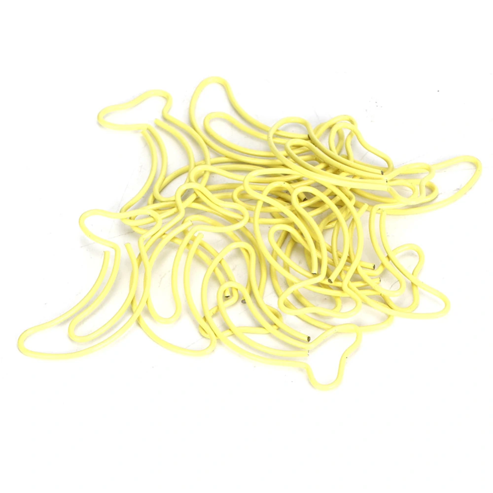 12 Pcs Yellow Clip Banana Shaped MultiFunction Thickened Paper Clip 3x2cm Students Stationary