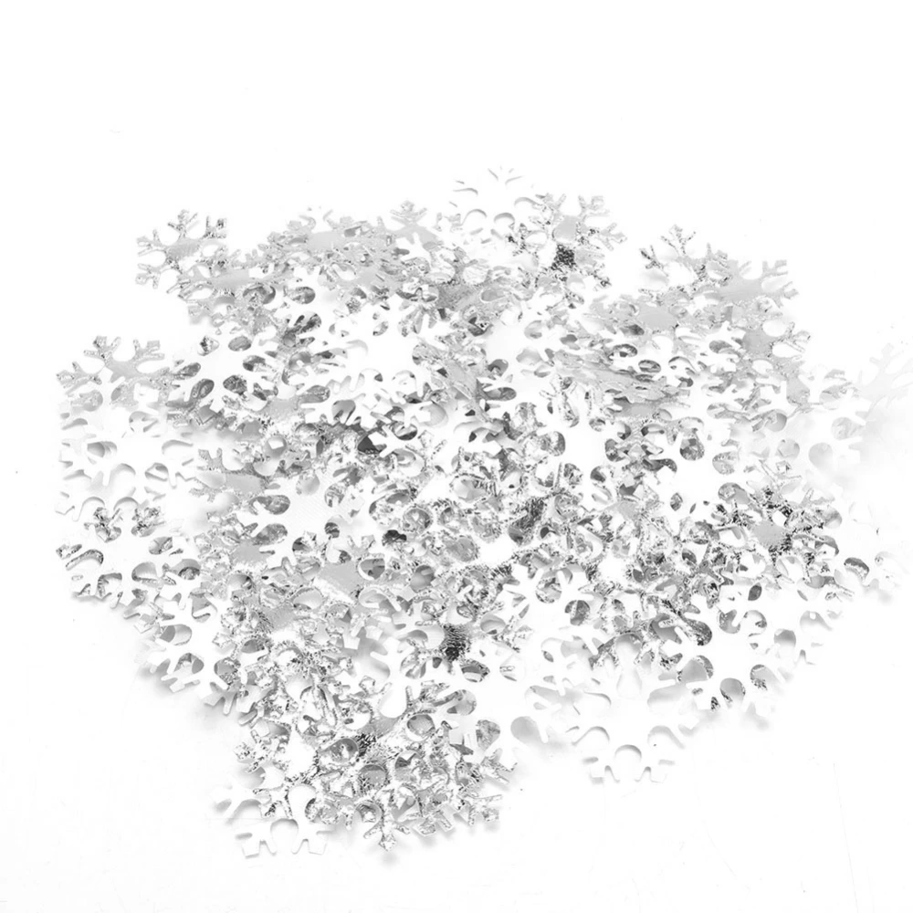 200 Pcs Snowflakes Confetti Non Woven Fabric Christmas Fluffy Party Decoration Snowflakes(Silver )