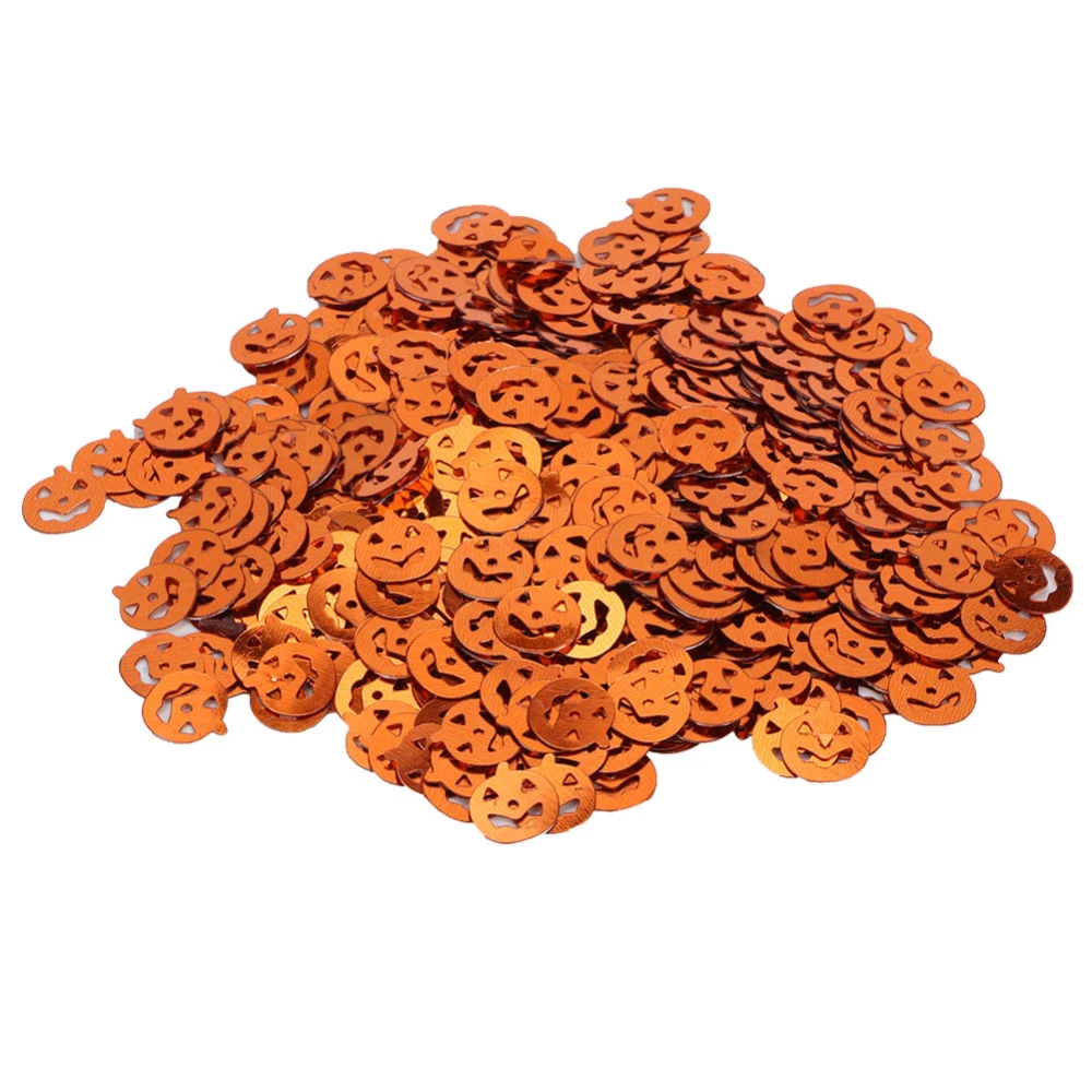 Halloween Party Confetti Holiday Decorative 60g Horrible Shape PVC Confetti(Orange Pumpkin)