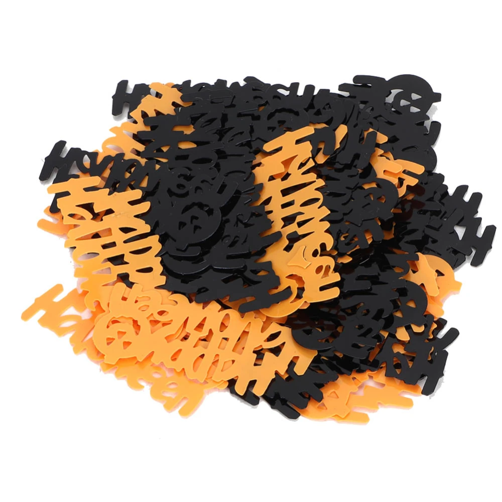 Halloween Party Confetti Holiday Decorative 60g (Orange Happy Halloween+Black Happy Halloween)