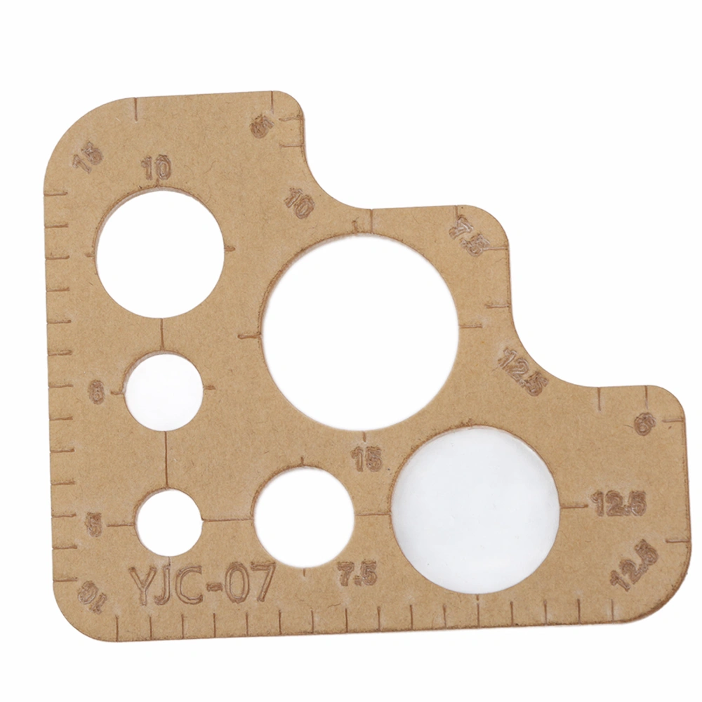 Clear Acrylic Circle Corner Hole Stitching Template Stencil Leather Positioning Tool (Type A)