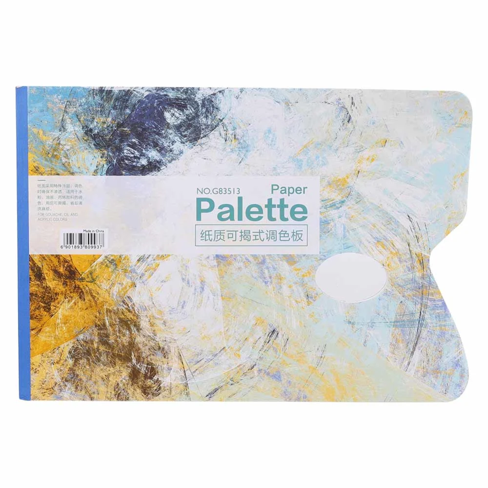 25 Sheets Disposable Palette Professional Gouache Oil Painting Palette Pad White Paper