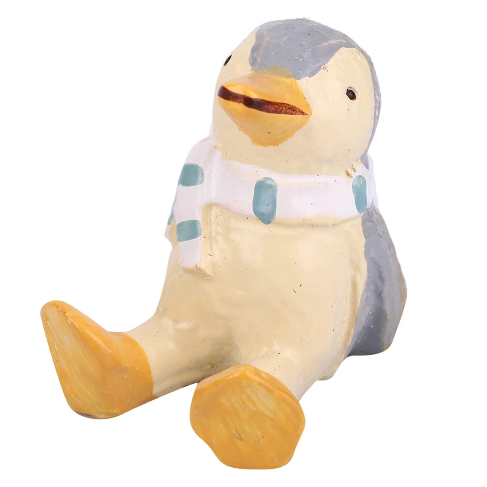 Resin Animal Simulation Model Home Decoration Kids Children Cartoon Educational Toy (Penguin)