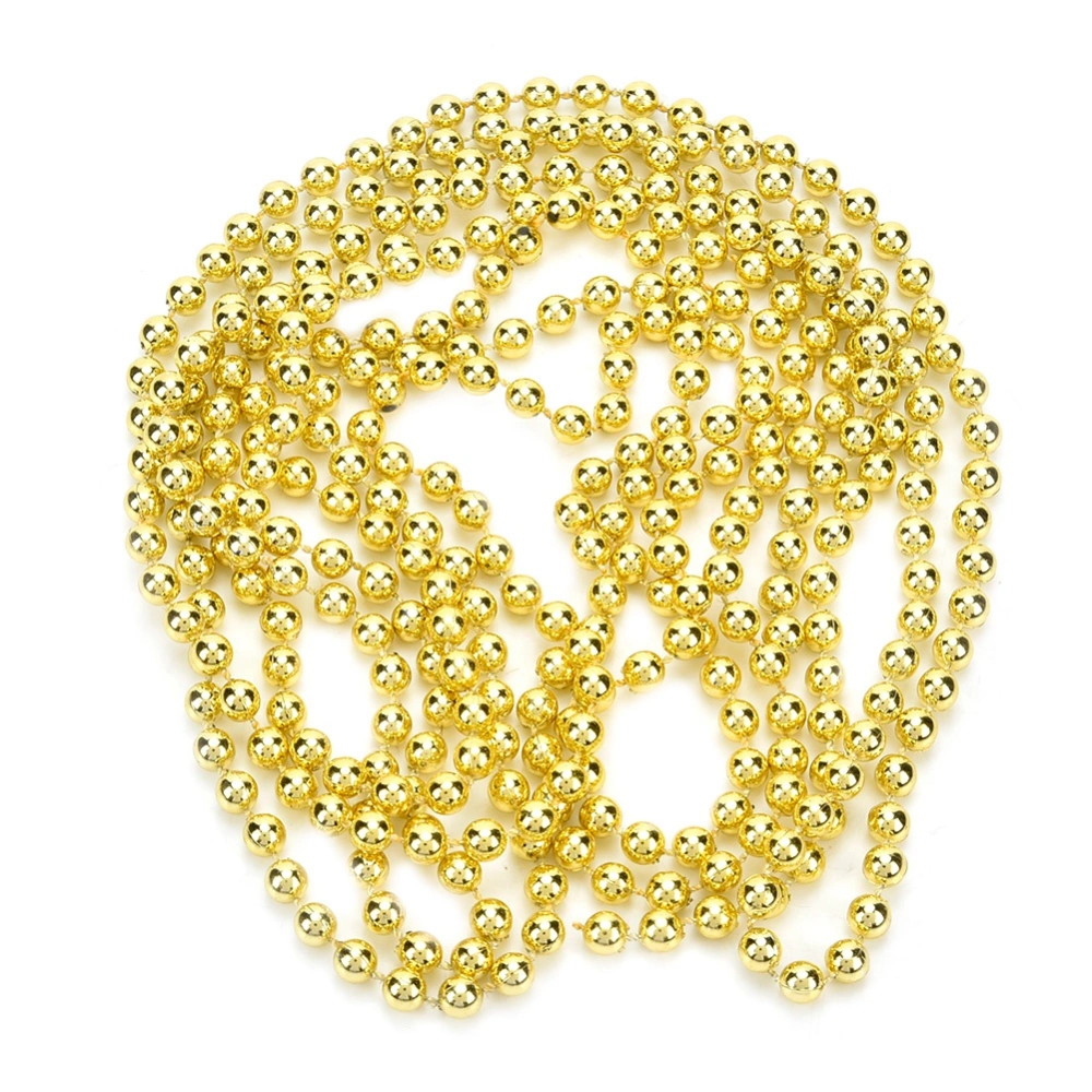 6mm 2.7 Meters Golden Bead Chain Christmas Wedding Decoration Clothing Accessories