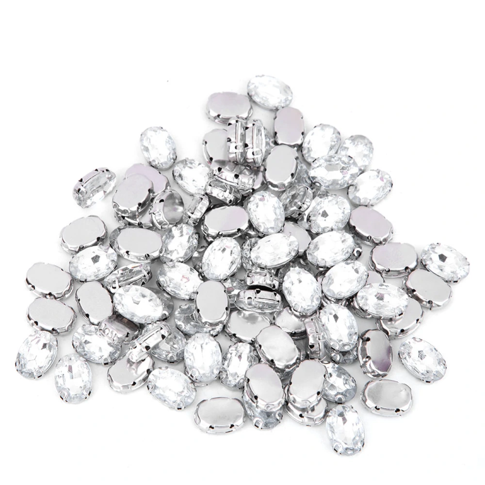 200 Pcs Acrylic Ellipse DIY Decoration Part for Clothing Shoe Bag Ornament Accessory(10x14mm)