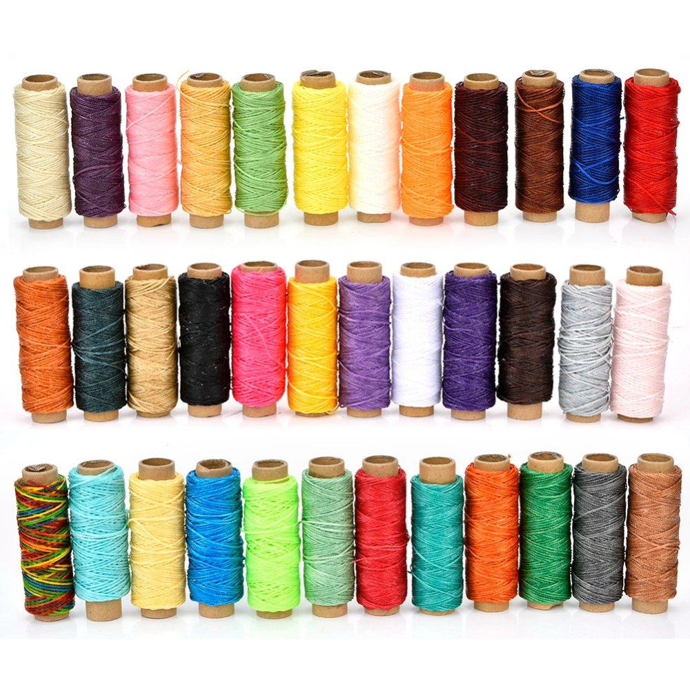 36 Colors 50 Meters/Roll 150D Leather Crafts Sewing Thread Hand Stitching Waxed Thread