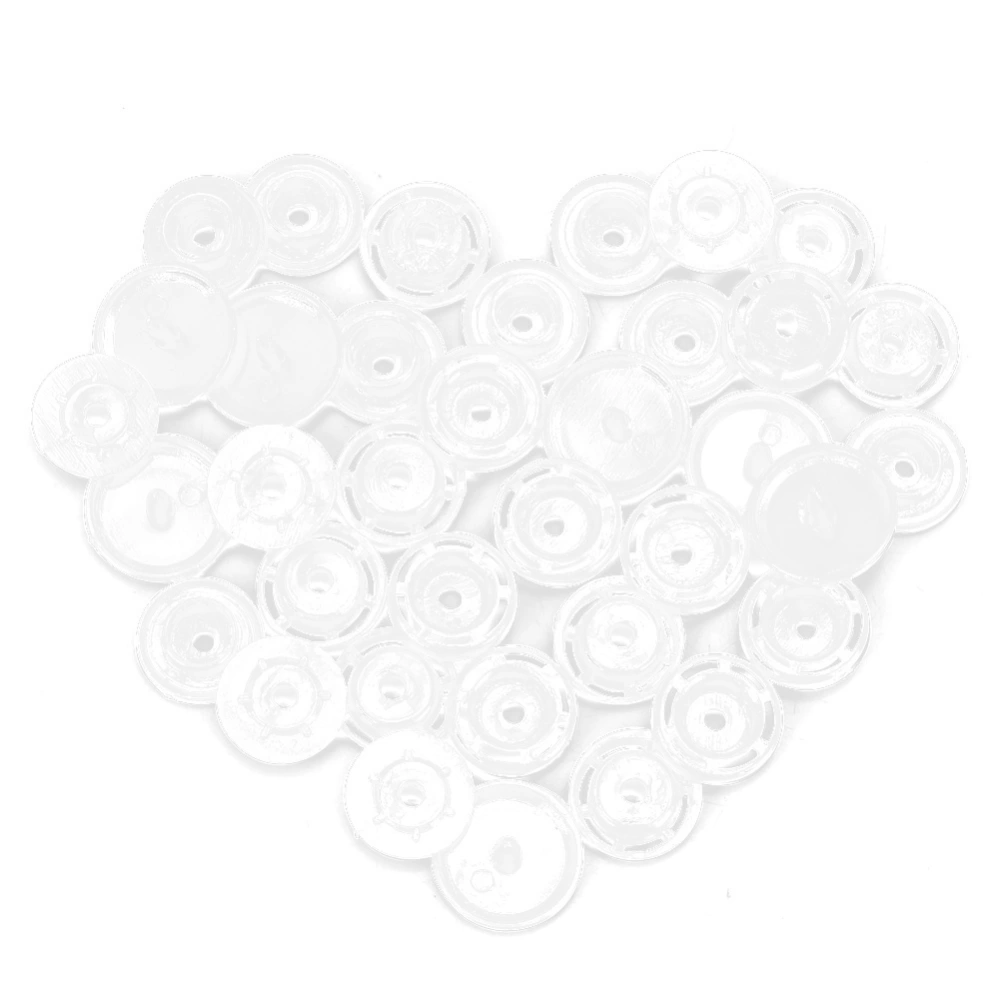 1000 Sets Harmless Resin Snap Button Set Children Cloth Quilt Cover Button Pressed(White T5)