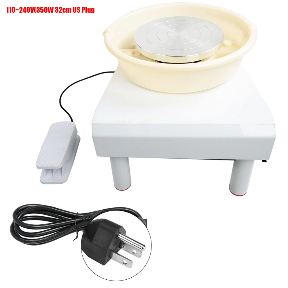 3 Foot Low Noise Household Brushless Ceramic Electric Machine 110~240V(350W 32cm US Plug)