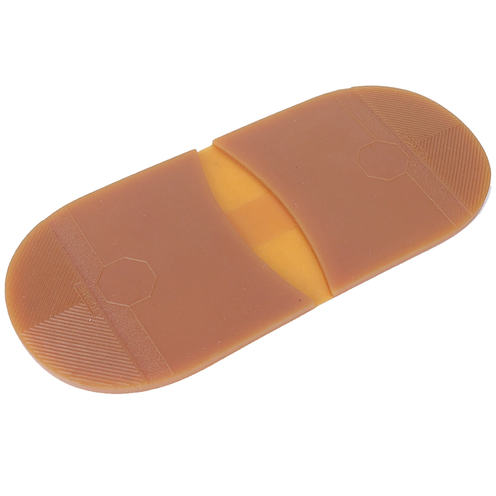 Leather Shoes Rubber Wearproof Outsoles Handmade Shoes Repair Half Sole (Yellow Heel)