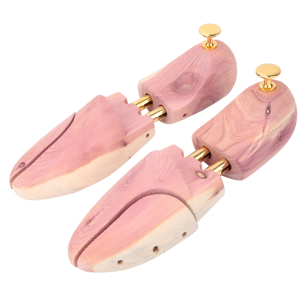 2Pcs Red Cedar Wood Moistureproof Anti-Deformation Anti-Wrinkle Adjustable Shoe Tree(45 46)