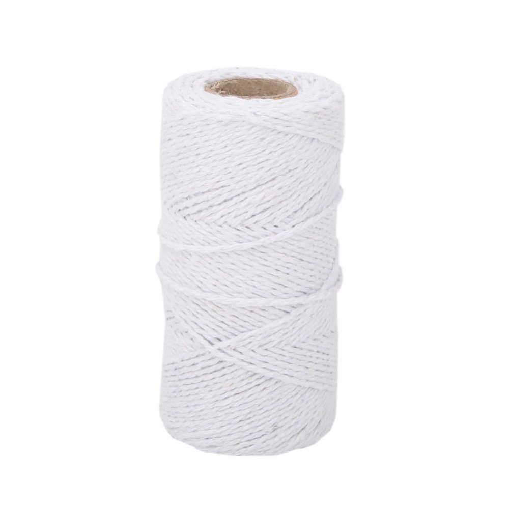 100m / 328.1ft Sewing Hand Stitching DIY Craft Vintage Braid Cord Jute Twine (White)