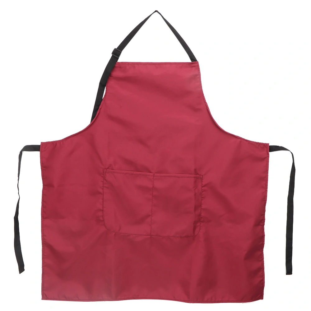 Adults Waterproof Kitchen Cooking Apron Sleeveless Art Painting Art Craft Apron (Wine Red)