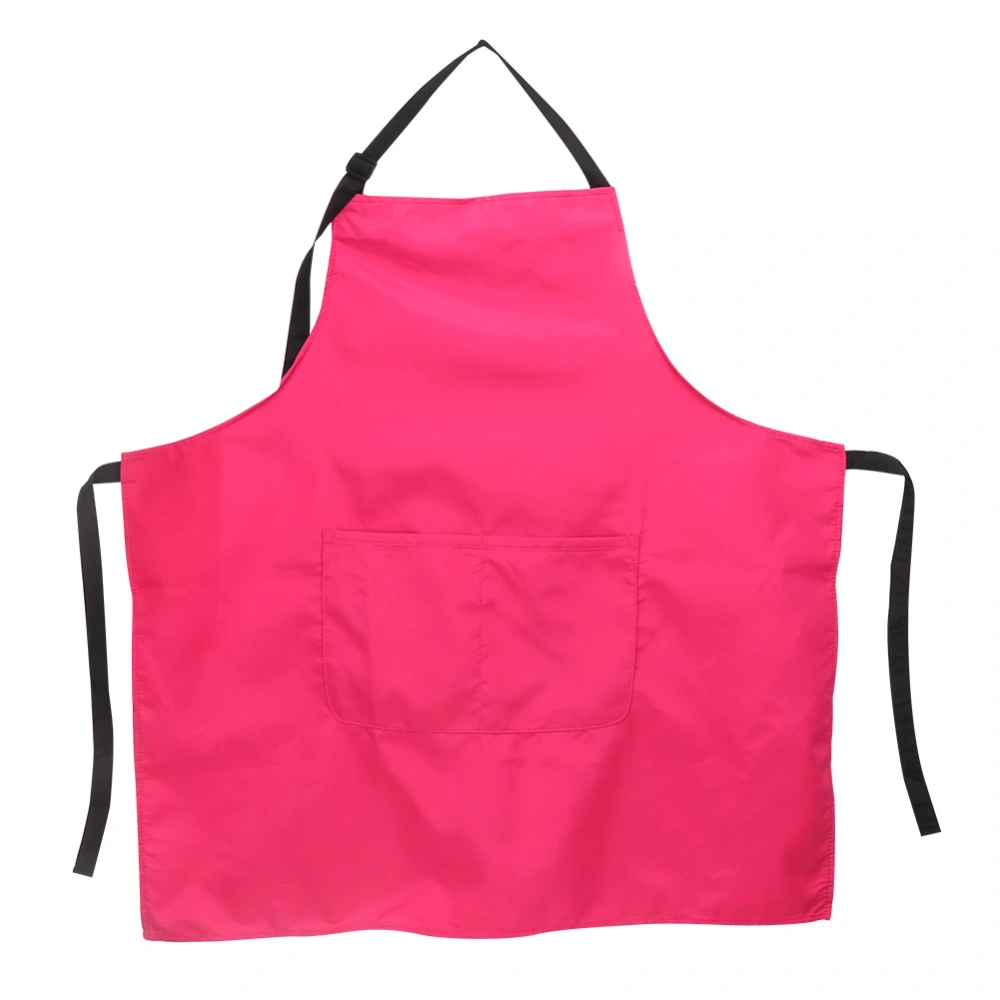 Adults Waterproof Kitchen Cooking Apron Sleeveless Art Painting Art Craft Apron (Rose Red)