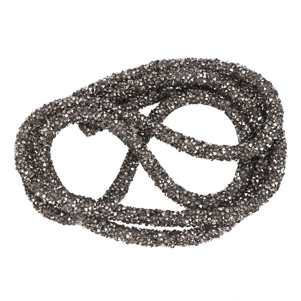 DIY Resin Diamond Crystal Rhinestones Chain Trim Ribbon Band for Jewelry Making (Gray)