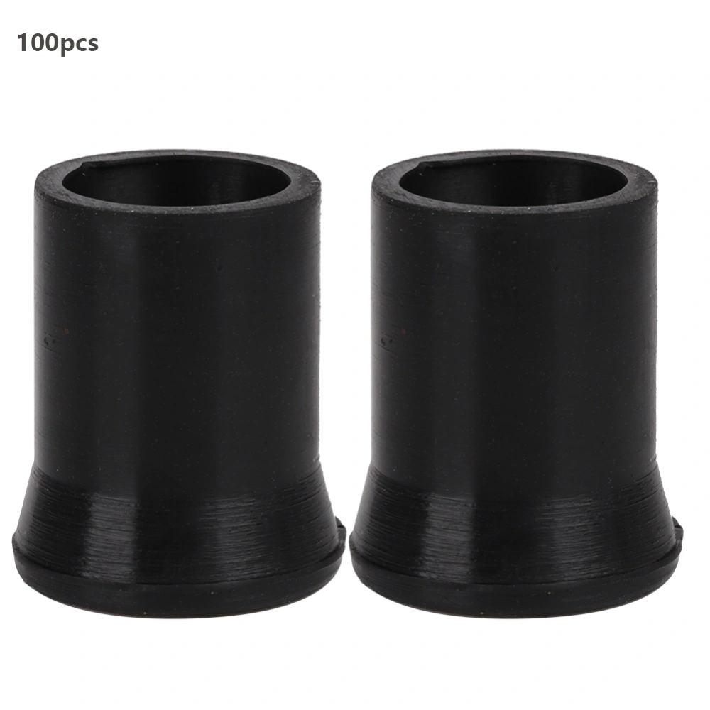 100pcs Black White Cigarette Pipe Disposable Tips Pipe Mouthpiece Stem Rubber Bits(Black Small)