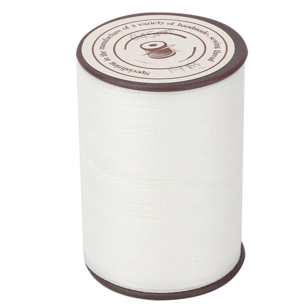 0.45mm Leather Sewing Wax Cord 160m/Roll Handwork Knitting Craft Wax Thread(White)