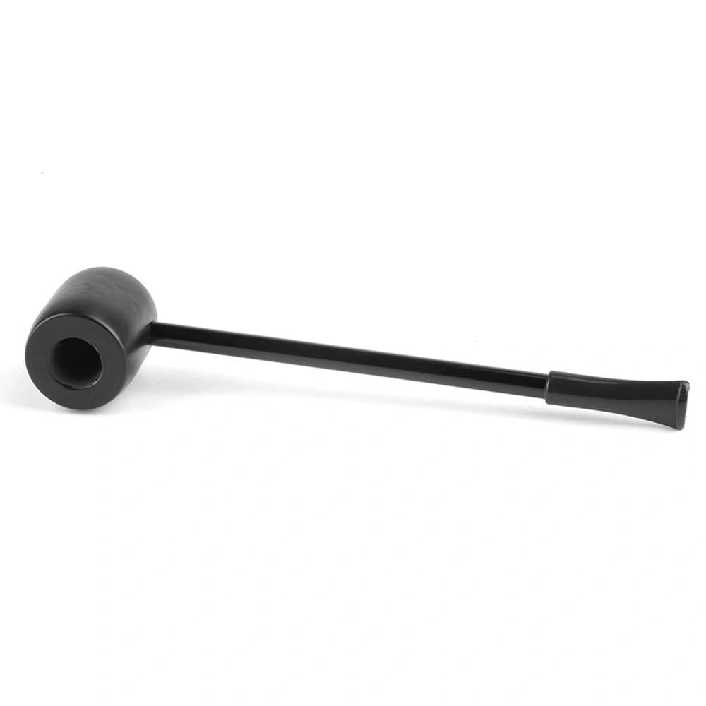 Ebony Straight Tobacco Pipe Portable Wooden Smoking Cigarette Pipe