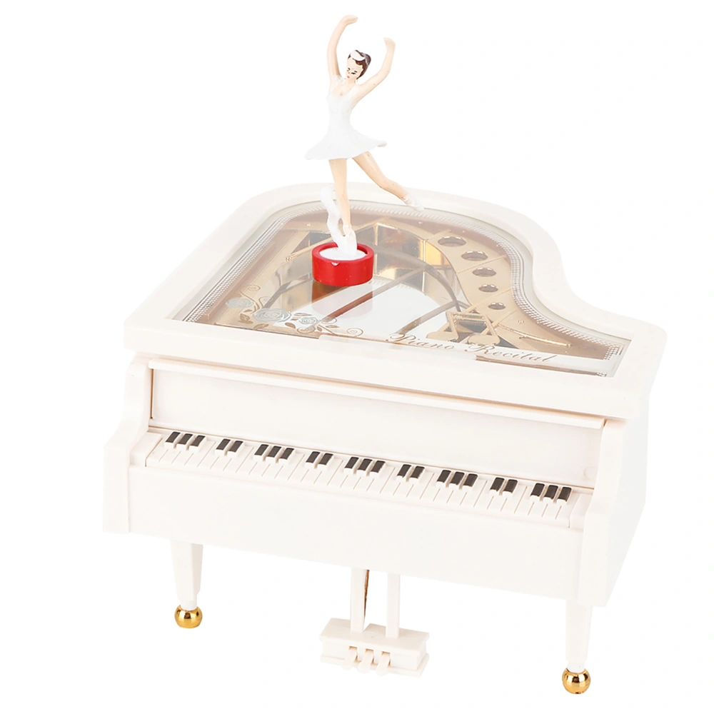 Delicate White Music Box Boutique of Rotating Dancing Girl Home Ornament or Birthday Gift(S)