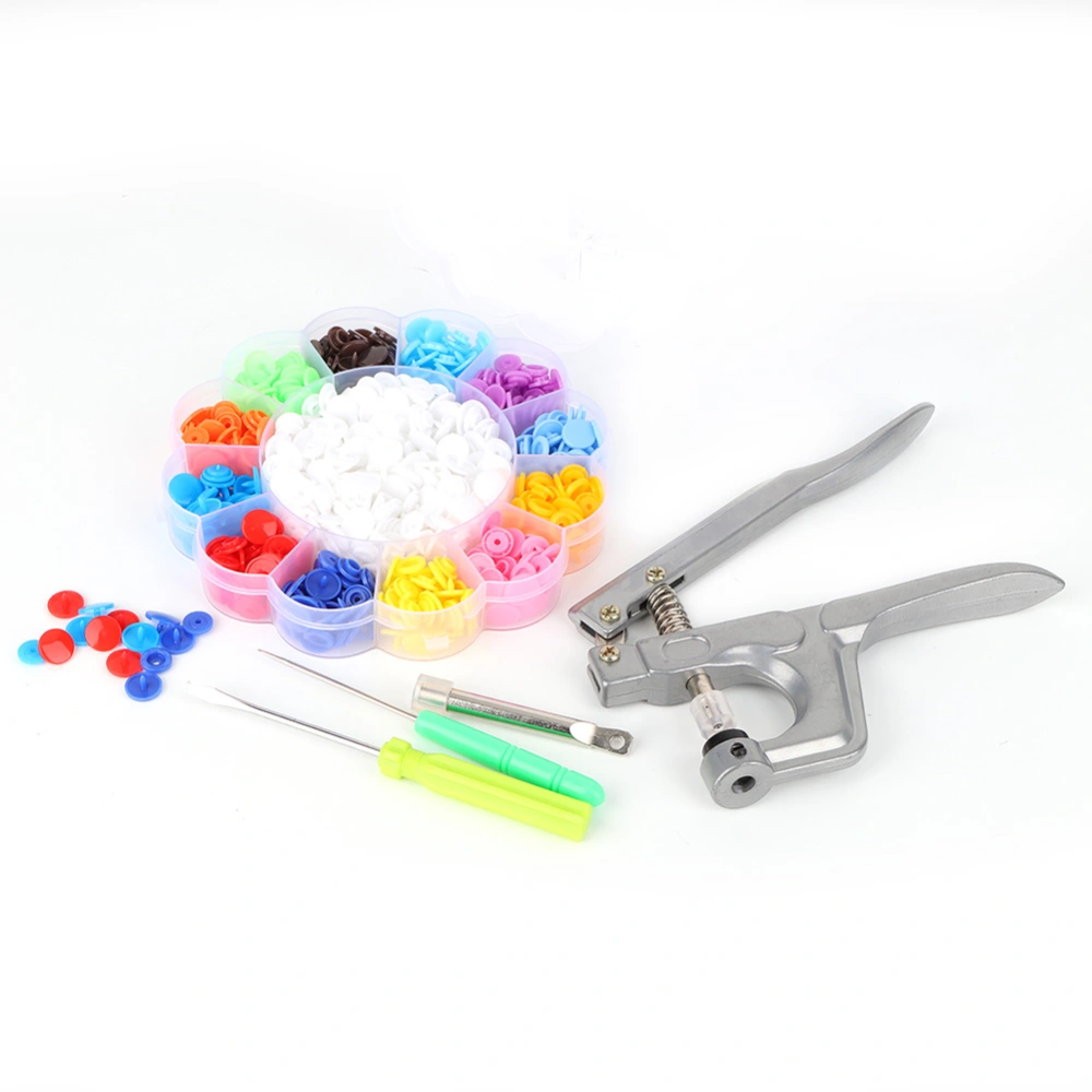 Practical 200pcs Colorful Children's Button T5 Resin Snap Fastener with Installation Kit