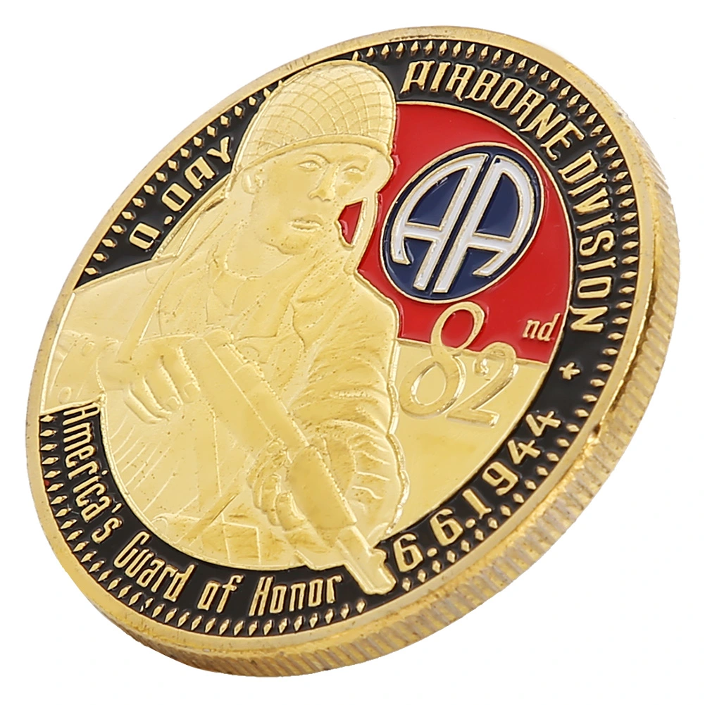 40*3mm Brave Soldier Pattern Metal with Gold Plated Soldier Coin Collection