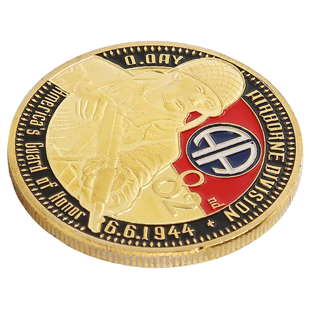 40*3mm Brave Soldier Pattern Metal with Gold Plated Soldier Coin Collection