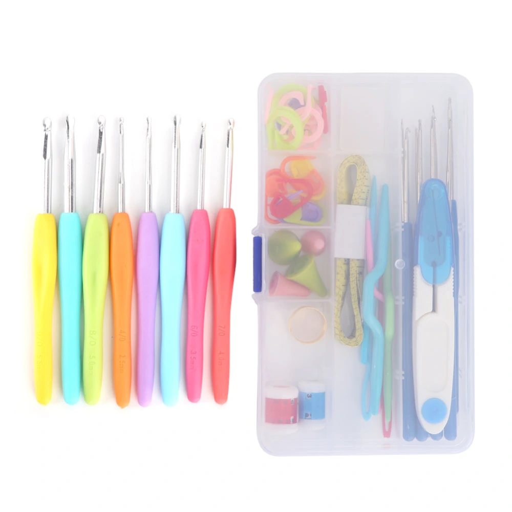 16 Types Multi-color Crochet Hook Kit Bearded Needle Set Knitting Tool Accessory