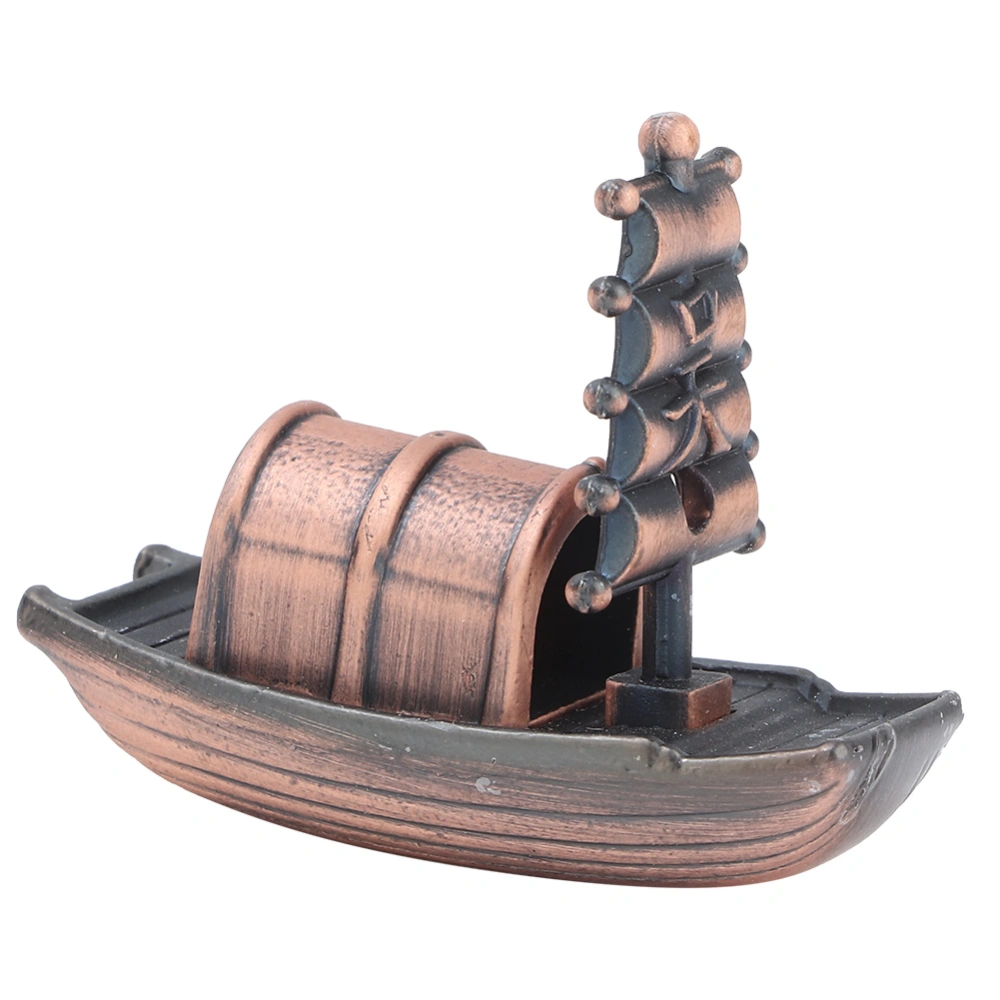 Pure Copper Incense Burner Small Gourd Ornament Sandalwood Incense Holder Boat Copper Color