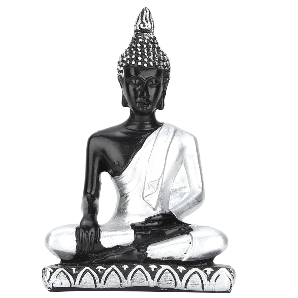 Popular Sand Table Accessories Southeast Asia Buddha Statue Resin Craft Ornament( Silvery)