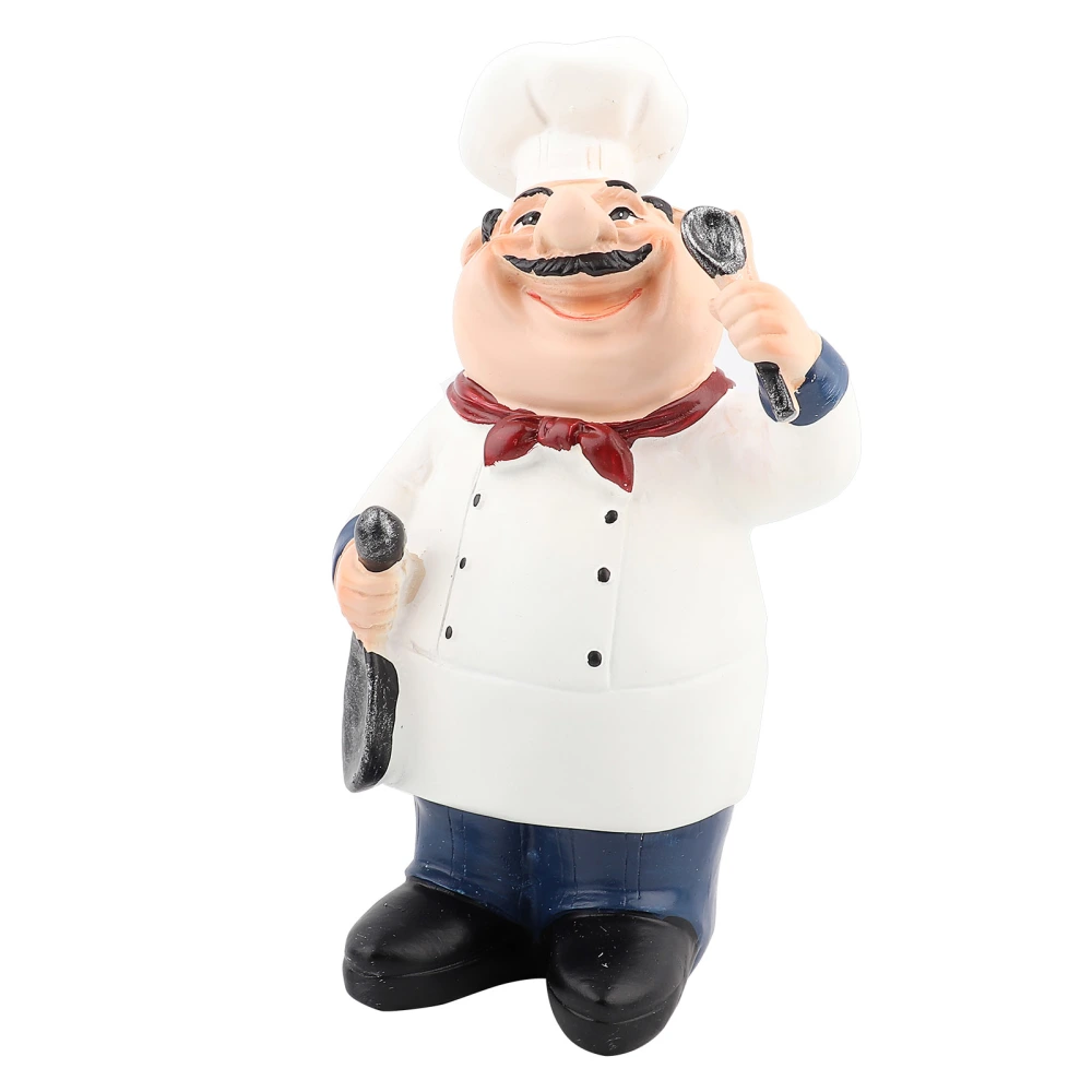 American Vintage Country Happy Chef Resin Figurine Home Restaurant Cafe Tablet Decor (71110‑04)