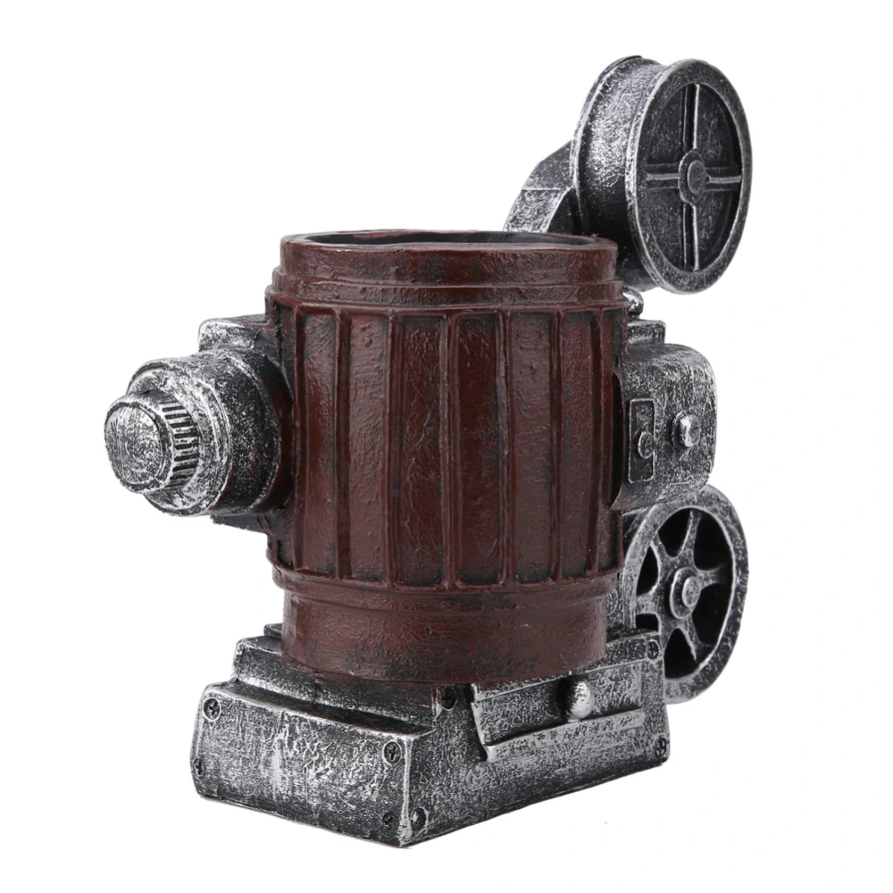 Handmade Resin Handicrafts Crafts Vintage Classic Film Projector Bioscope Model(Red bronze)