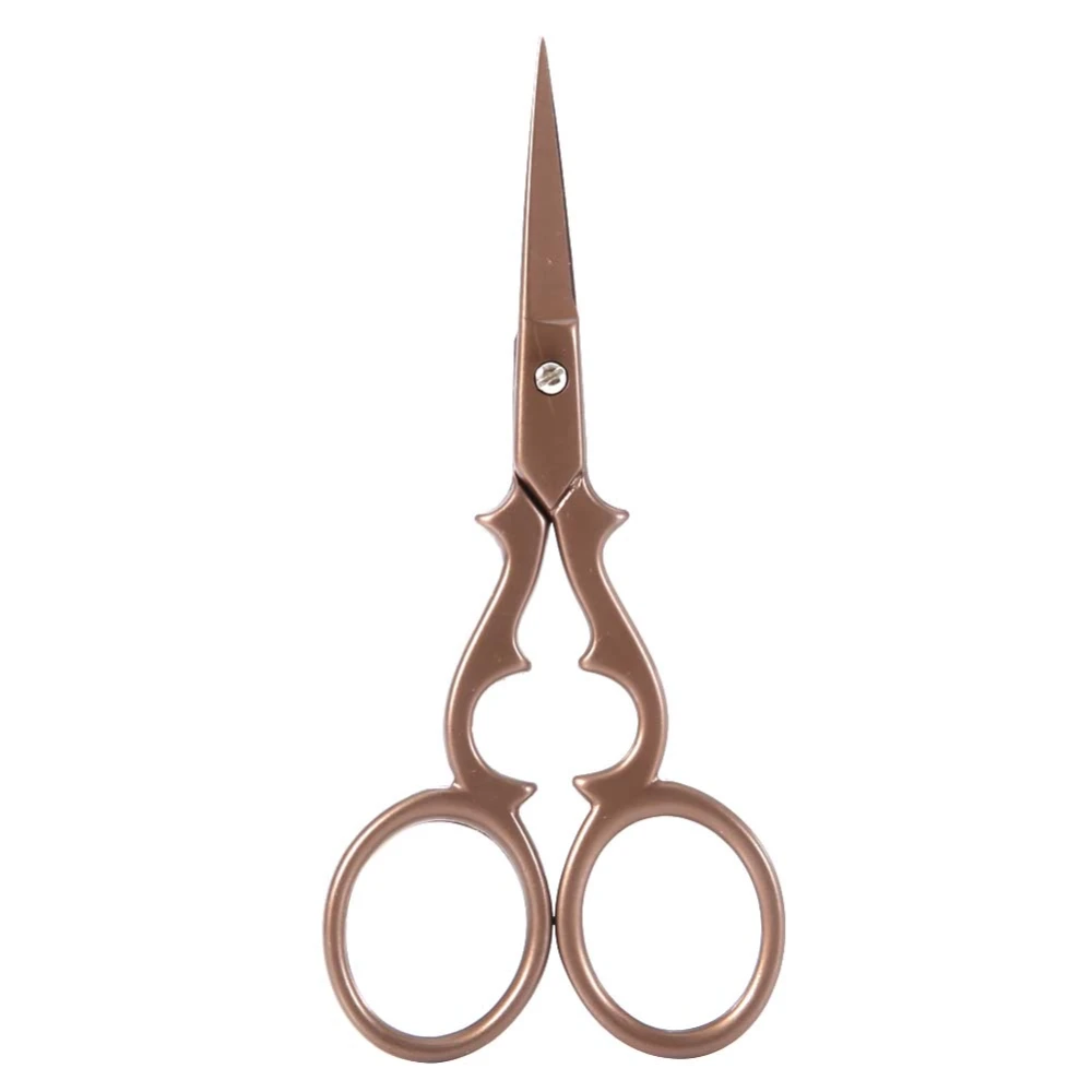 Gourd Shape Scissors Stainless Steel Retro Shears Lightweight Small Cutting Tool Tawny