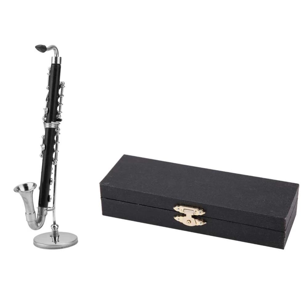 Miniature Bass Clarinet Model Musical Instruments Ornaments Decor Display