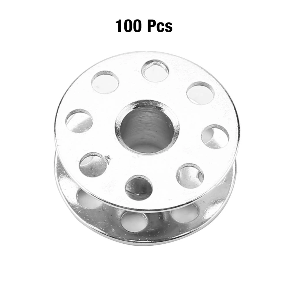 100pcs Metal Sewing Bobbins for Universal Industrial Sewing Machines (270010 with holes)