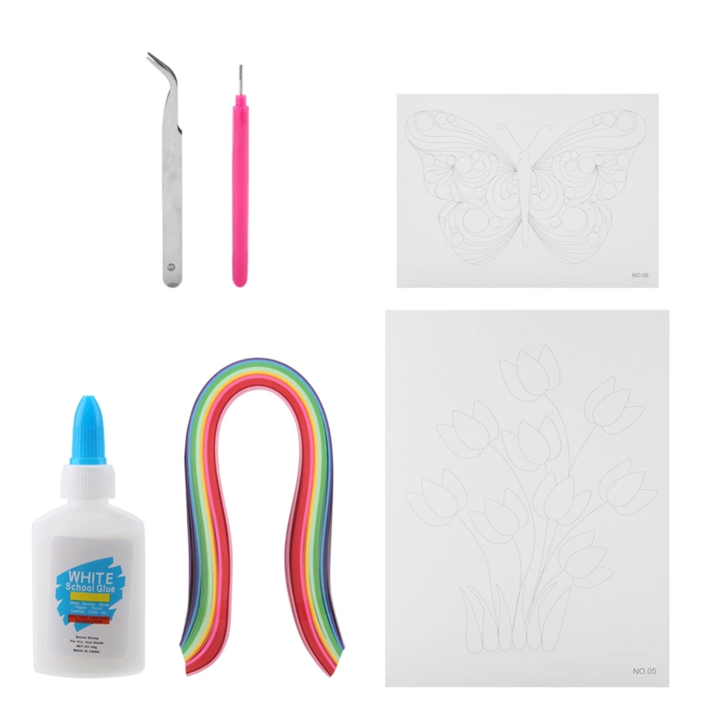 Paper Quilling Kits 2 Different Patterns Tools Set DIY Design Drawing Handcraft Tool Kits