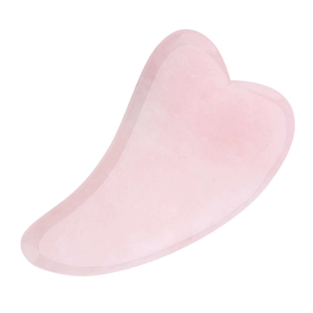 Natural Rose Quartz Scrapping Plate Health Healing Care Massage Stone