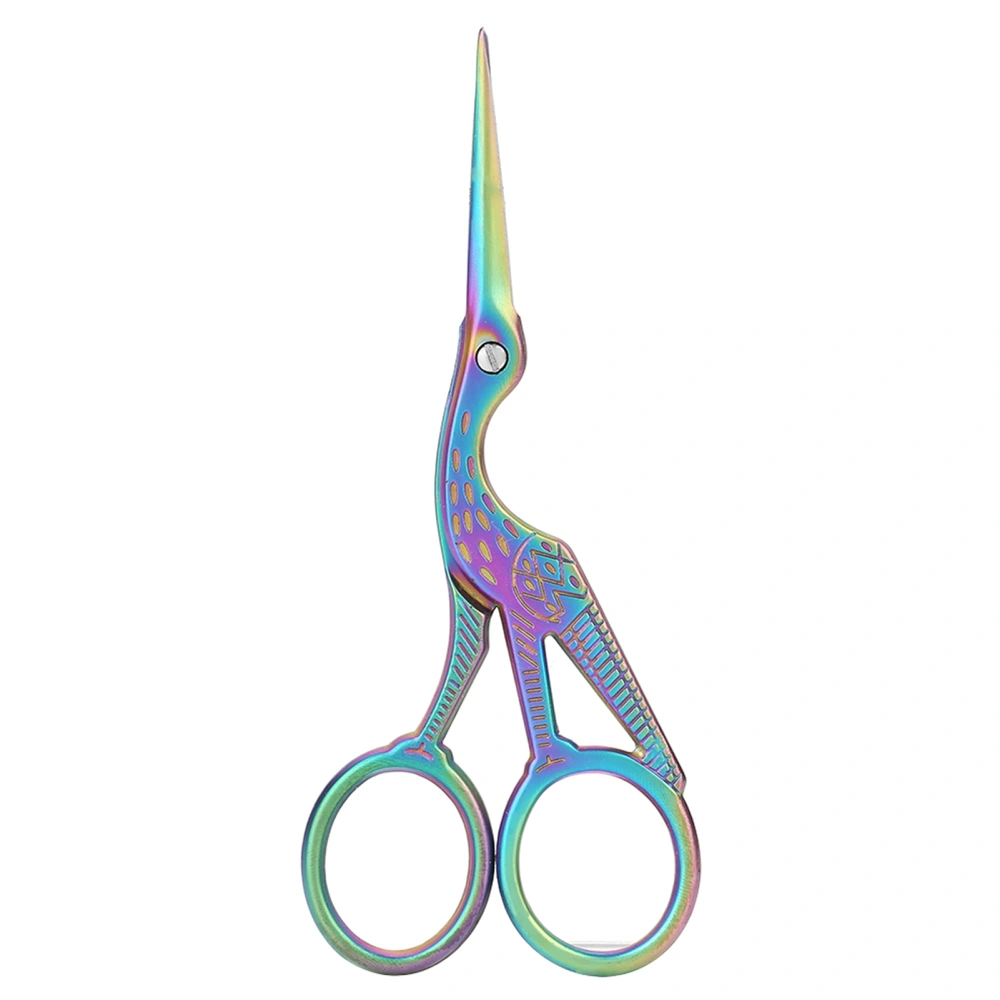 Colorful Stainless Steel Crane Shape Scissors for DIY Tailor Sewing Embroidery Handcraft